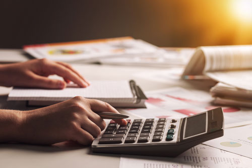 accountant calculating audits